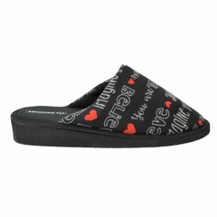 Pantuflas Imagine Negro Dama Solanas (02401) - comprar online