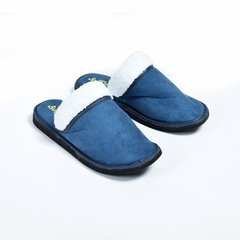 Pantuflas Cuello Polar Unisex Azul Suffle (01232) - tienda online