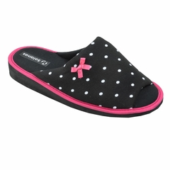 Pantuflas Abiertas Dama Lunares Fucsia Solanas (0262)