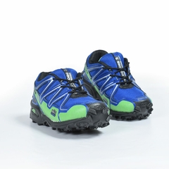 Zapatillas De Trekking Azul-Verde Kids New Blink (38101) - tienda online