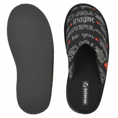 Pantuflas Imagine Negro Dama Solanas (02401) - AL COSTO CALZADO