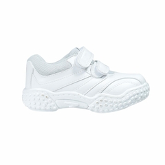 Zapatillas Colegiales Abrojo Blanco Baby Plumitas (80032)