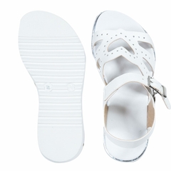 Sandalias Corazon con Tachas Blanco Kids Plumitas (304802) - AL COSTO CALZADO