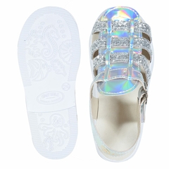 Sandalias Franciscanas Plata Glitter Baby Maraio (0011021) en internet