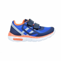 Zapatillas Deportivas Doble Abrojo Kids Azul Plumitas (552)