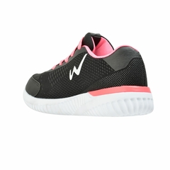 Zapatillas Deportivas Negro/ Fucsia Kids Wake (19472) - AL COSTO CALZADO