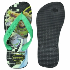 Ojotas Stoy Story Buzz Kids Negro Verde Havaianas (76992) - AL COSTO CALZADO