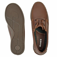 Zapatos Nauticos Cuero Cordon Marron Klivers (05004) - AL COSTO CALZADO