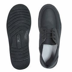 Zapatos Graneado Ecocuero Hombre Negro Osvher (16231) - AL COSTO CALZADO