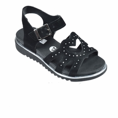 Sandalias Corazon con Tachas Negro Kids Plumitas (304801) - comprar online