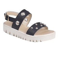 Sandalias con Tachas Negro Kids Sauipe (0112) - AL COSTO CALZADO