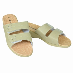 Sandalias Paris Doble Abrojo Dama Beige Gummi (822) en internet