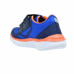 Zapatillas Deportivas Doble Abrojo Kids Azul Plumitas (552) en internet