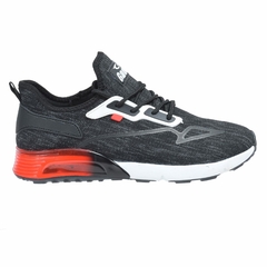 Zapatillas Deportivas Hombre Negro-Blanco-Rojo Gaelle (3651)