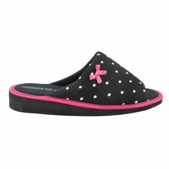 Pantuflas Abiertas Dama Lunares Fucsia Solanas (0262) - comprar online