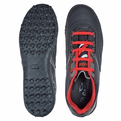 Botines Futbol Hombre Negro- Rojo Gaelle (2901) - AL COSTO CALZADO