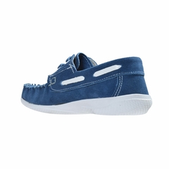 Zapatos Nauticos Gamuza Cordones Azul Baby Klivers (07003) en internet