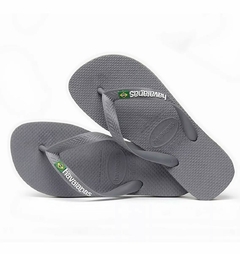 Ojotas Brasil Logo Acero-Gris Havaianas (08505) - tienda online