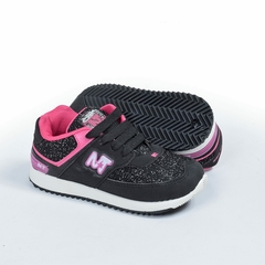 Zapatillas Brillos Negro-Fucsia Kids New Tilers (50031) - tienda online