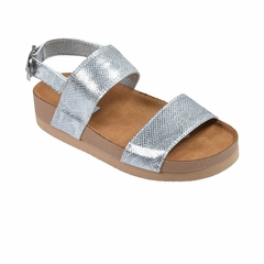 Sandalias Faja Plateada Kids Plumitas (35762)