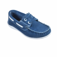 Zapatos Nauticos Gamuza Cordones Azul Baby Klivers (07003) - comprar online