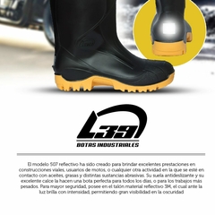 Botas Para Moto Con Reflectivo Damalu (507) - AL COSTO CALZADO