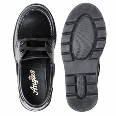 Zapato Nautico Colegial Cordón Negro Angies (3125) - AL COSTO CALZADO