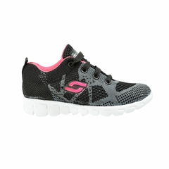 Zapatillas Deportivas Negro/Gris/Fucsia Kids Soft (039501)