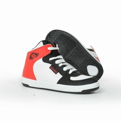 Botitas Urbanas Kids Blanco-Rojo-Negro Prowess (64141) - AL COSTO CALZADO