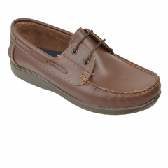 Zapatos Nauticos Cuero Cordon Marron Klivers (05004) - comprar online
