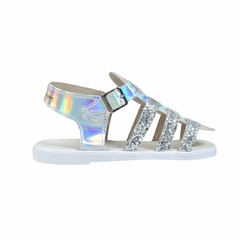 Sandalias Franciscanas Plata Glitter Baby Maraio (0011021) - tienda online