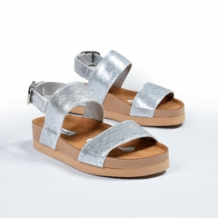 Sandalias Faja Plateada Dama Plumitas (357621) - tienda online