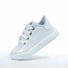 Zapatillas Urbanas Derby Brillos Blancas Baby Goosy (3281) - tienda online