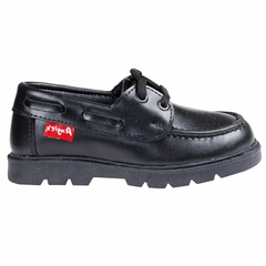 Zapato Nautico Colegial Cordón Negro Angies (3125)