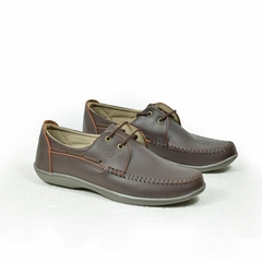 Zapatos Mocasin Cuero Marron (10492) - tienda online