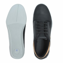 Zapatos Casuales Ecocuero Hombre Negro Osvher (450101) - AL COSTO CALZADO