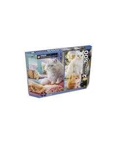 Puzzle 500 peças Duplo Gatos