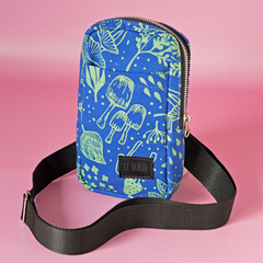 Minibag Estampado Hongos Azul - comprar online