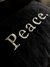 Almohadon tusor bordado Peace negro - comprar online