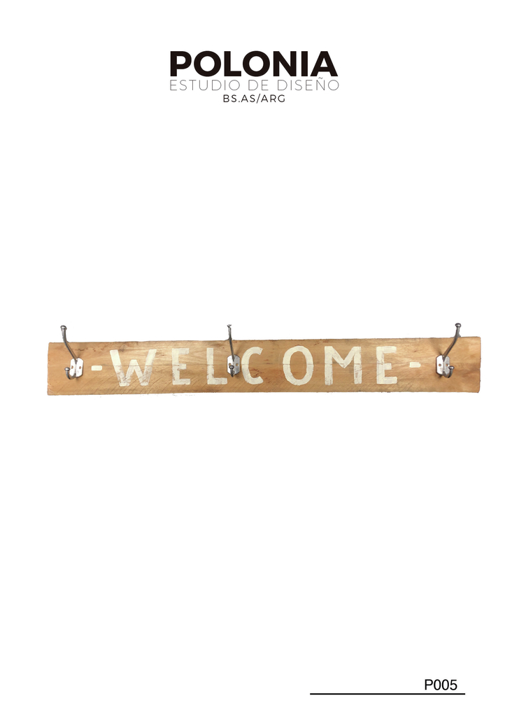Perchero welcome natural POLONIA Estudio de Diseno