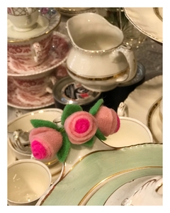 accesorio antigoteo para pico de tetera de paño rosa - comprar online