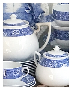SUPER SALE Juego de té y postre de loza inglesa Soho Pottery Azalea para 6 c1913-1930 en internet