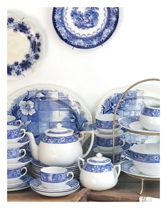 SUPER SALE Juego de té y postre de loza inglesa Soho Pottery Azalea para 6 c1913-1930 - comprar online