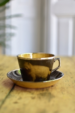 Taza de té con plato de loza inglesa Ridgways - comprar online