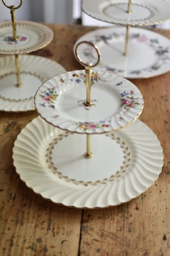 Masitero doble con platos de porcelana inglesa Minton (27 y 18 cm) - comprar online