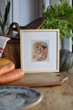 Cuadro Peter Rabbit postal con paspartou 20 x 22 cm - comprar online