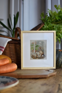 Cuadro Peter Rabbit postal con paspartou 20 x 22 cm