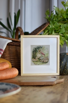 Cuadro Peter Rabbit postal con paspartou 19 x 19 cm