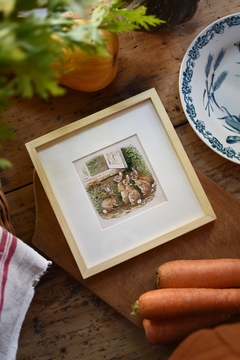 Cuadro Peter Rabbit postal con paspartou 19 x 19 cm - comprar online
