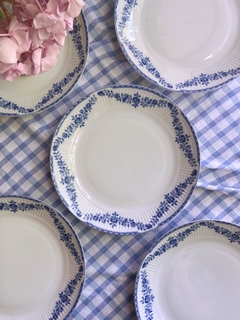 Set de 6 platos playos de porcelana Verbano 25 cm